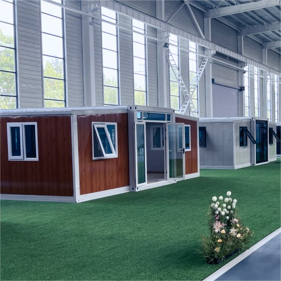 Temporary Buildings for Residential and Office Use, Double Wing Folding Integrated Houses