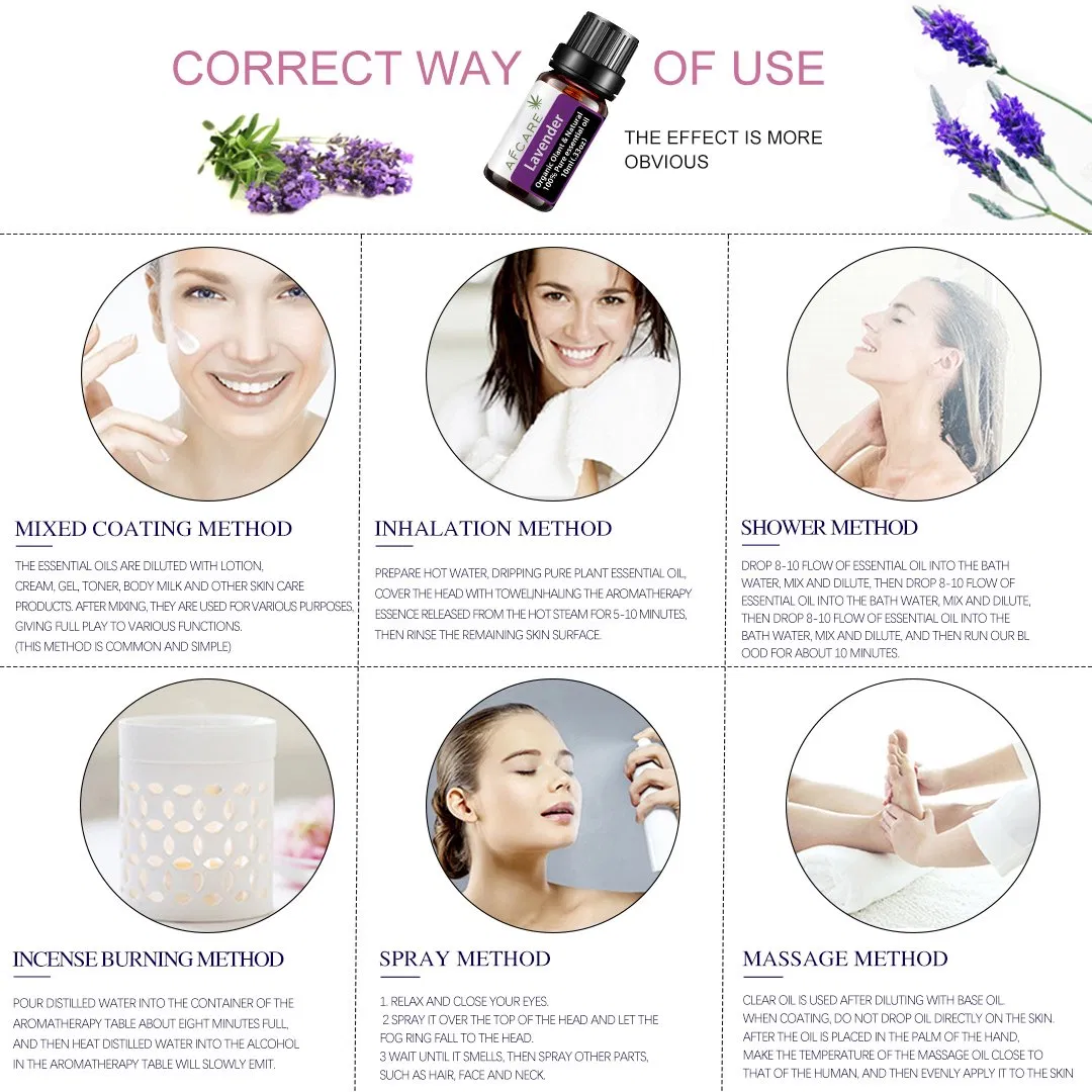 Natural Repairing Smoothing Skin Private Label Lavender Essential Oil Pure Organic