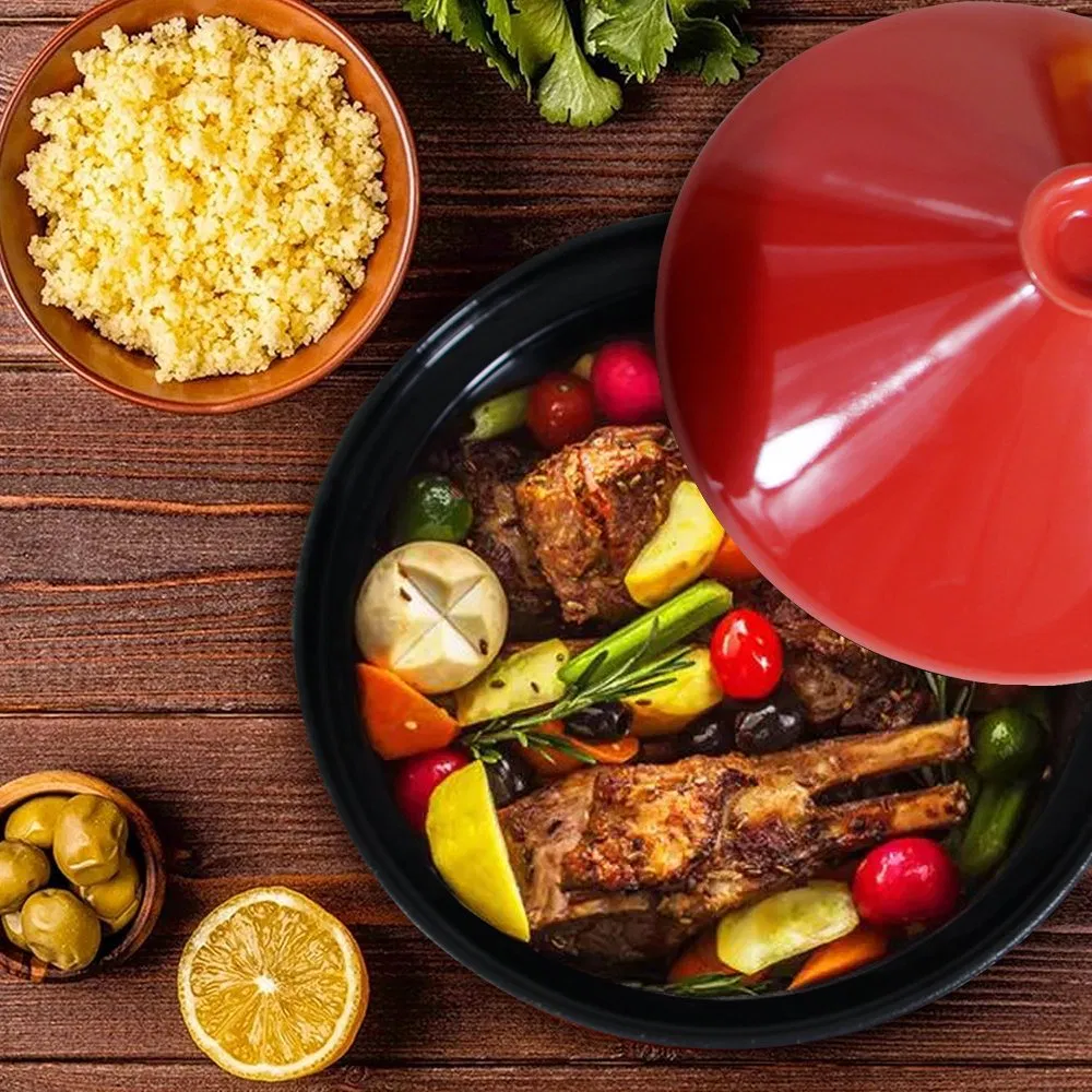 Factory Direct Enameled Cast Iron Tagine with Ceramic Lid