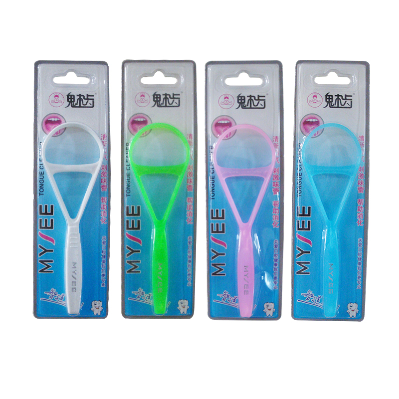 Cheap Dental Care Tongue Scraper Tongue Cleaner with Hanging Handle