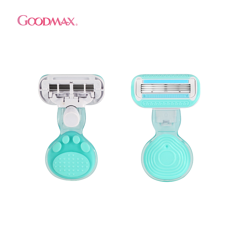 Four Blade Travel Lady Razor Open Back Design