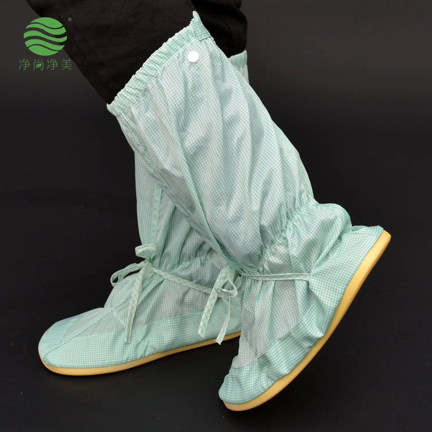 One-Size Antistatic Shoecovers with Non-Slip Sole for Cleanroom