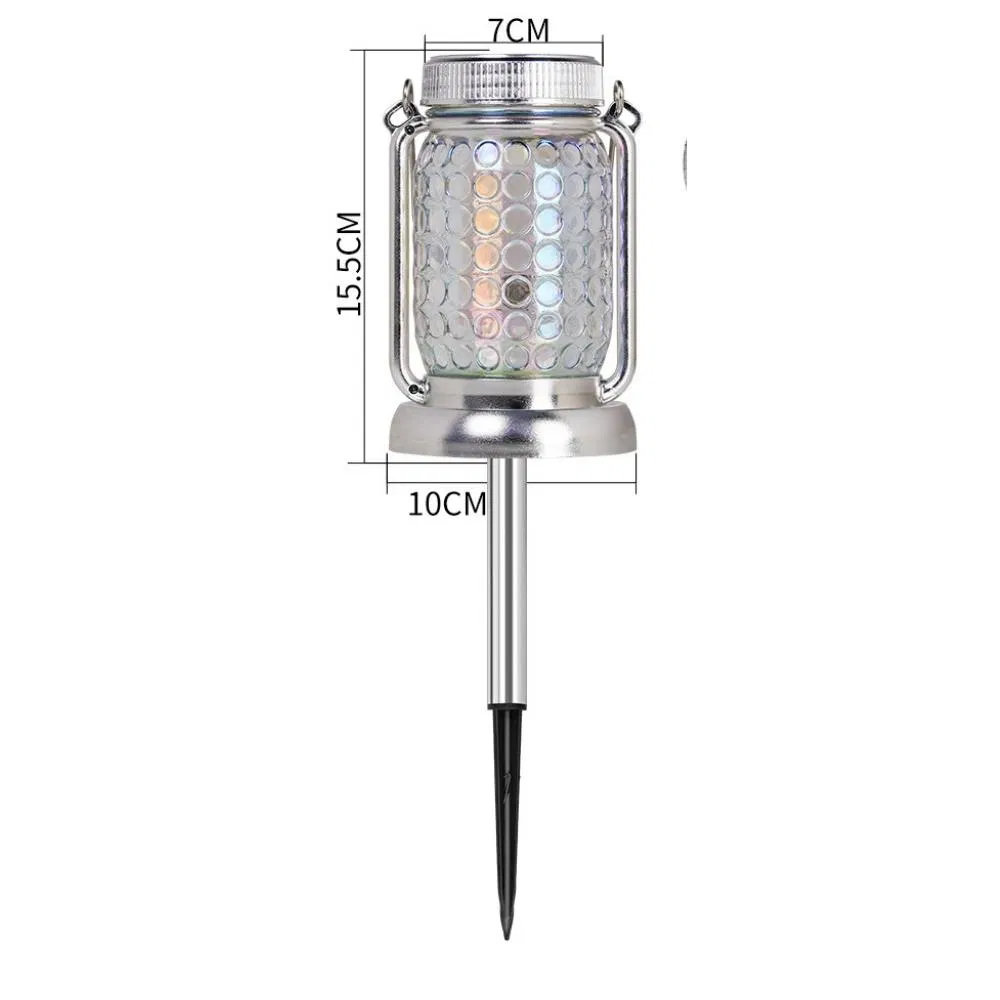 Outdoor Courtyard Inserted Hanging Fairy Light Jar Lid Light Ci20651