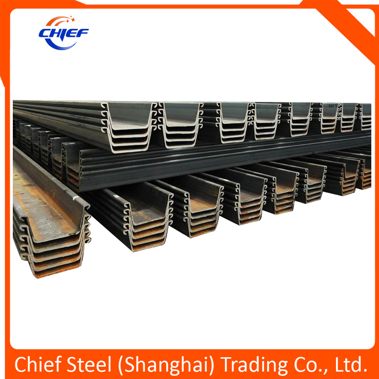 Hot Rolled Steel Pile U Shape Sheet Piling / Sheet Pile From Building Material Factory with European Standard En
