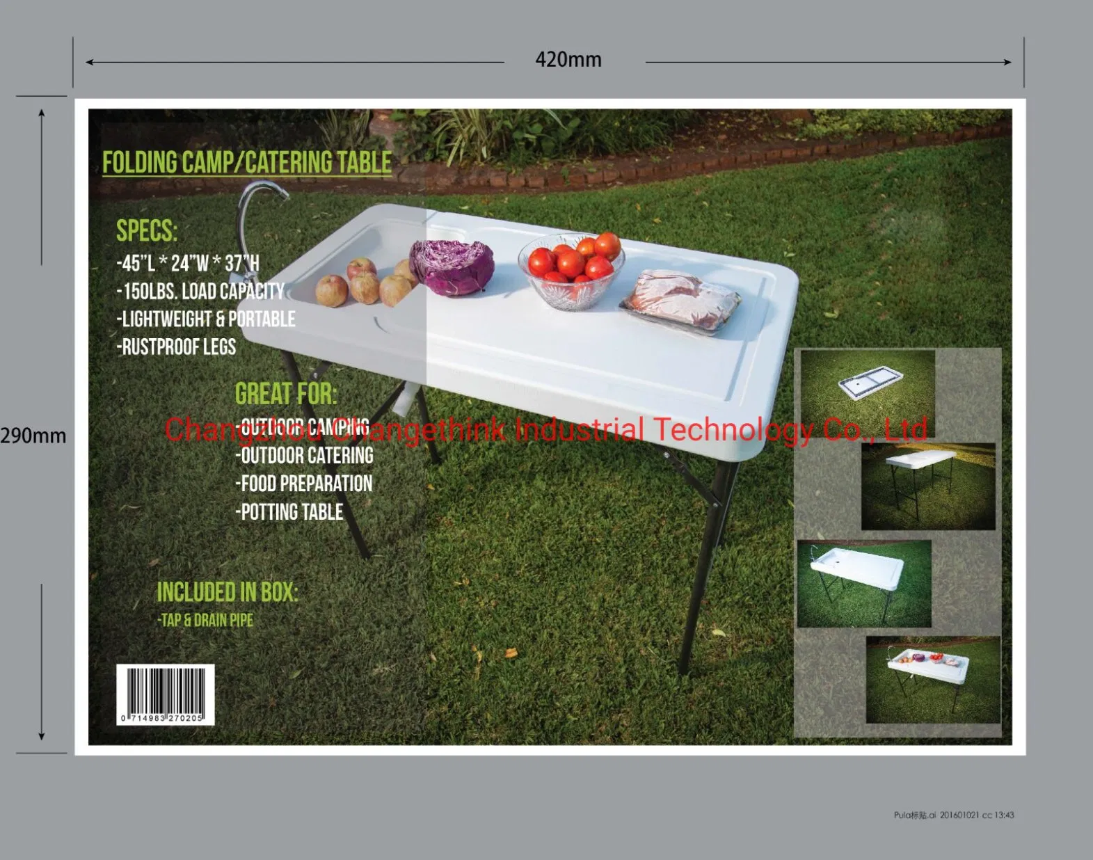 Портативный складной стол и стулья для пикника