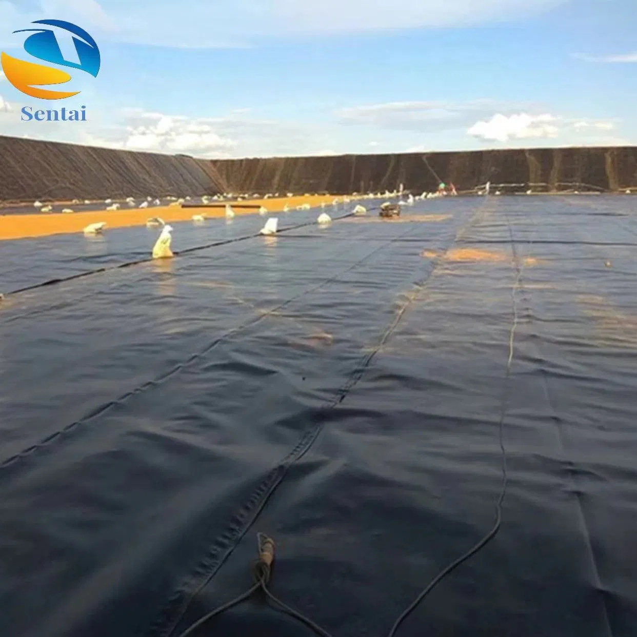 Durable HDPE Geomembrane for Landscape and Sewage Solutions Anaerobic Tank of Power Plant Regulating Pool Anti Aging Geomembrane
