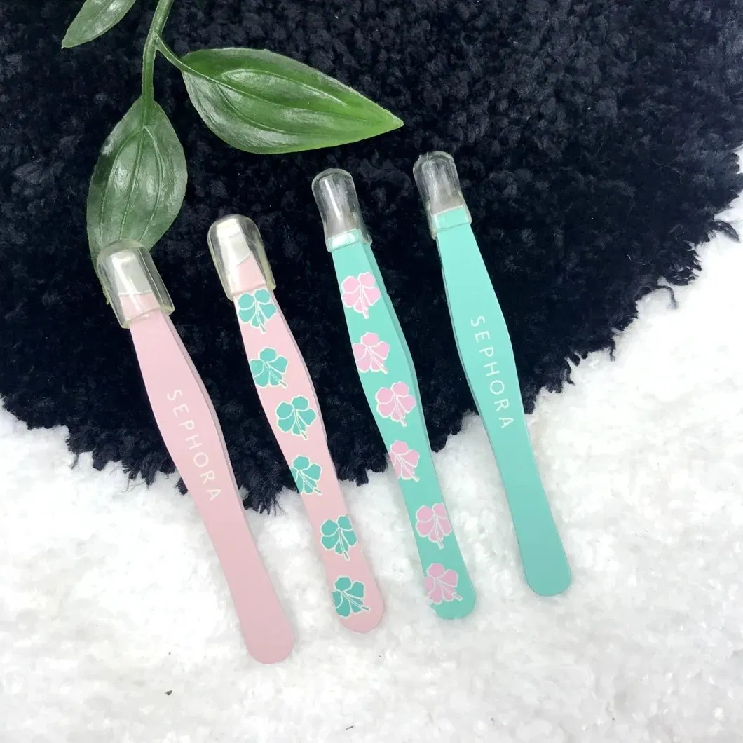 Mini Squared Slanted Eyelash Eyebrow Tweezer