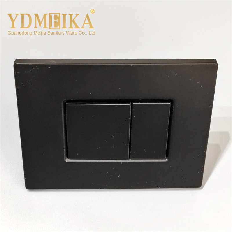 ABS Concealed Tank Toilet Press Button Black Color Bathroom Hidden Plastic Wall Flush Button Control Panel