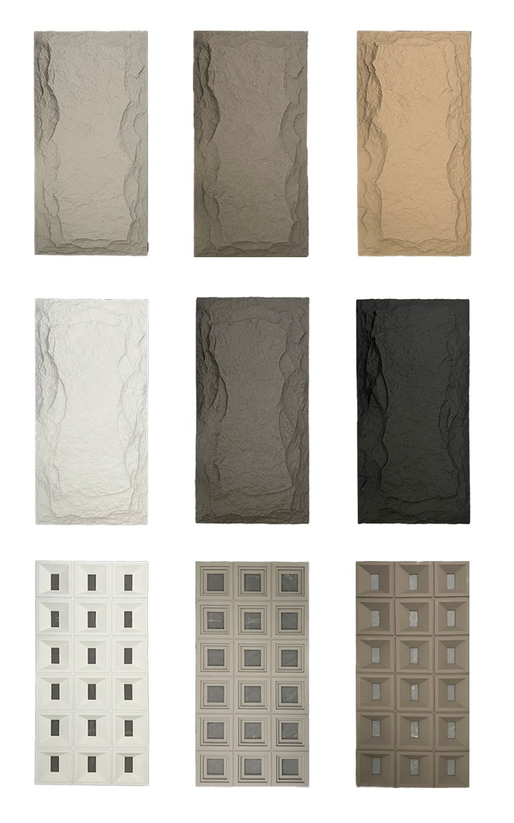 PU Stone Panels Lightweight Cladding PU Faux Stone Wall Panel Outdoor Waterproof 3D Decoration Polyurethane Stone Panel