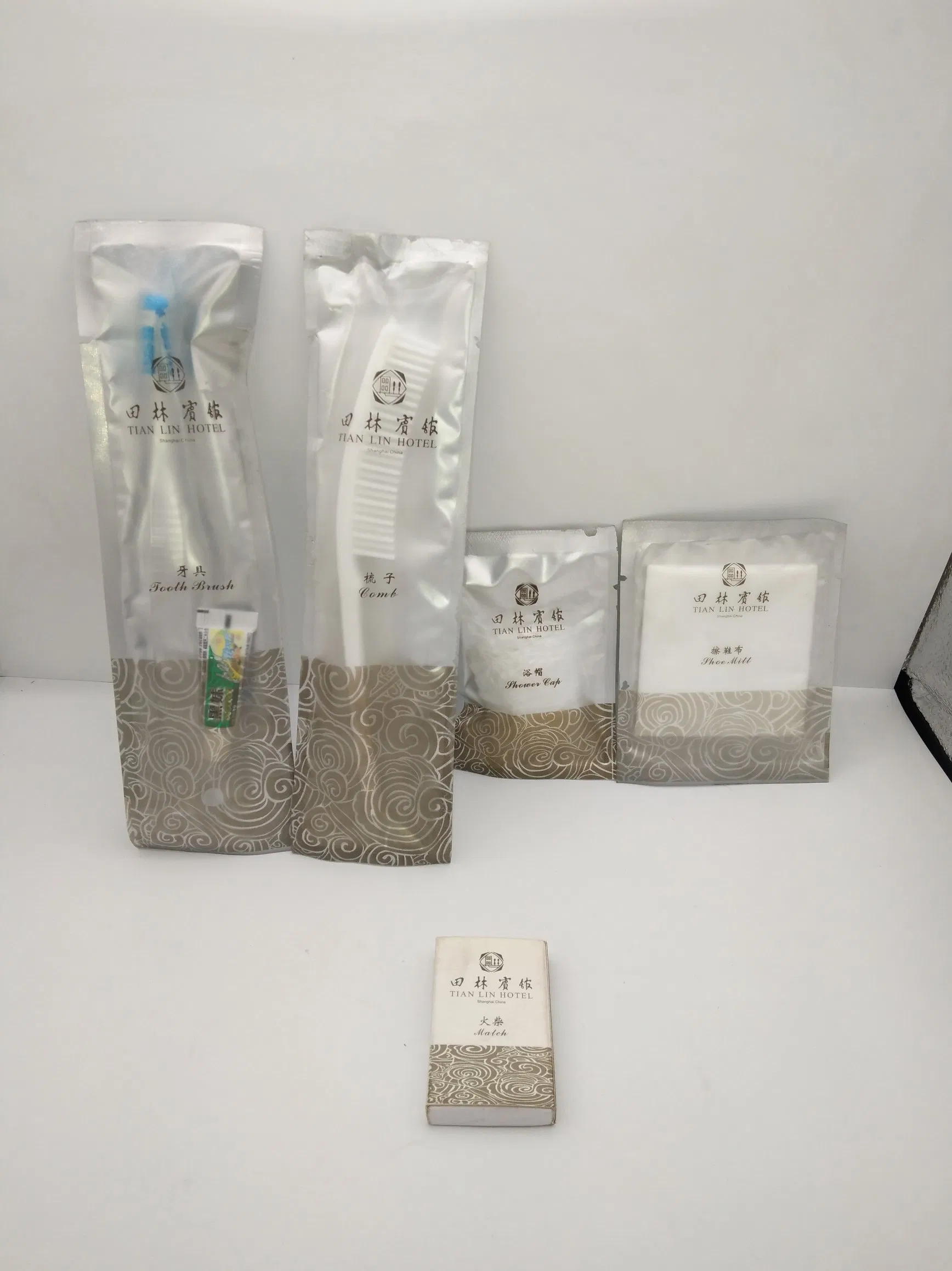 Premium Hotel Amenities Set: Toothbrush, Comb, Shampoo, Shower Cap