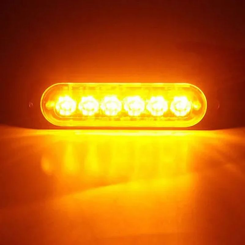 6-LED Tow Trucks Flush Mount Grille Side Marker Emergency Strobe Light Tg002_18