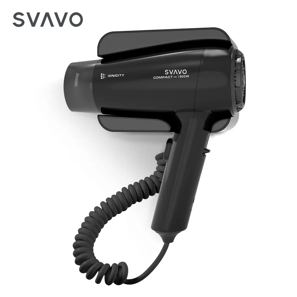 Hotel Wall Mounted ABS Plastic 1800W Negative Ionic Quick-Drying Electric Hair Dryer