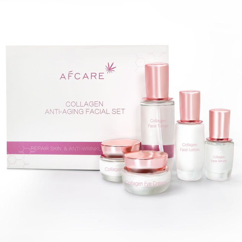 Organic Skincare Set Collagen Moisturizing Brightening Smoothing Wholesale Custom Logo Skincare Set