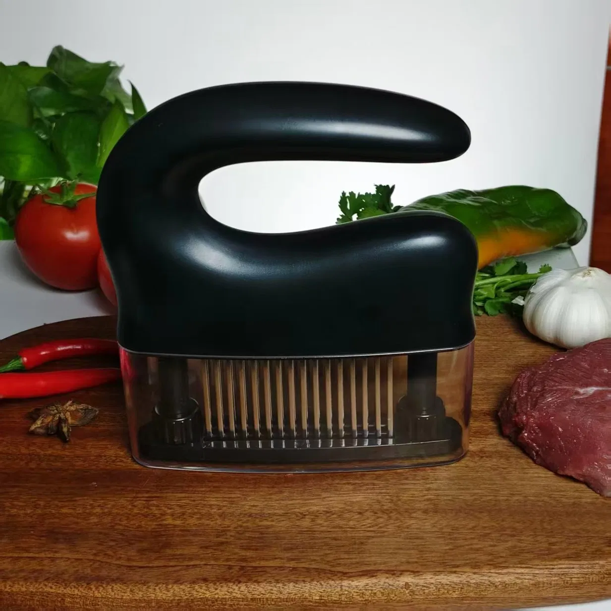 Utensils Grinder Kitchen Gadget Plastic Slicer Meat Tenderizer (12623)