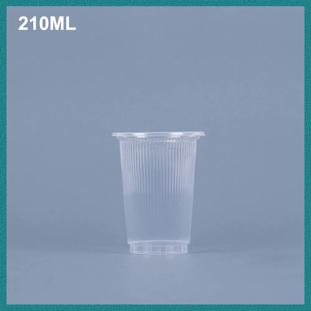 Одноразовые пластиковые стаканы 11oz с крышкой и соломинкой