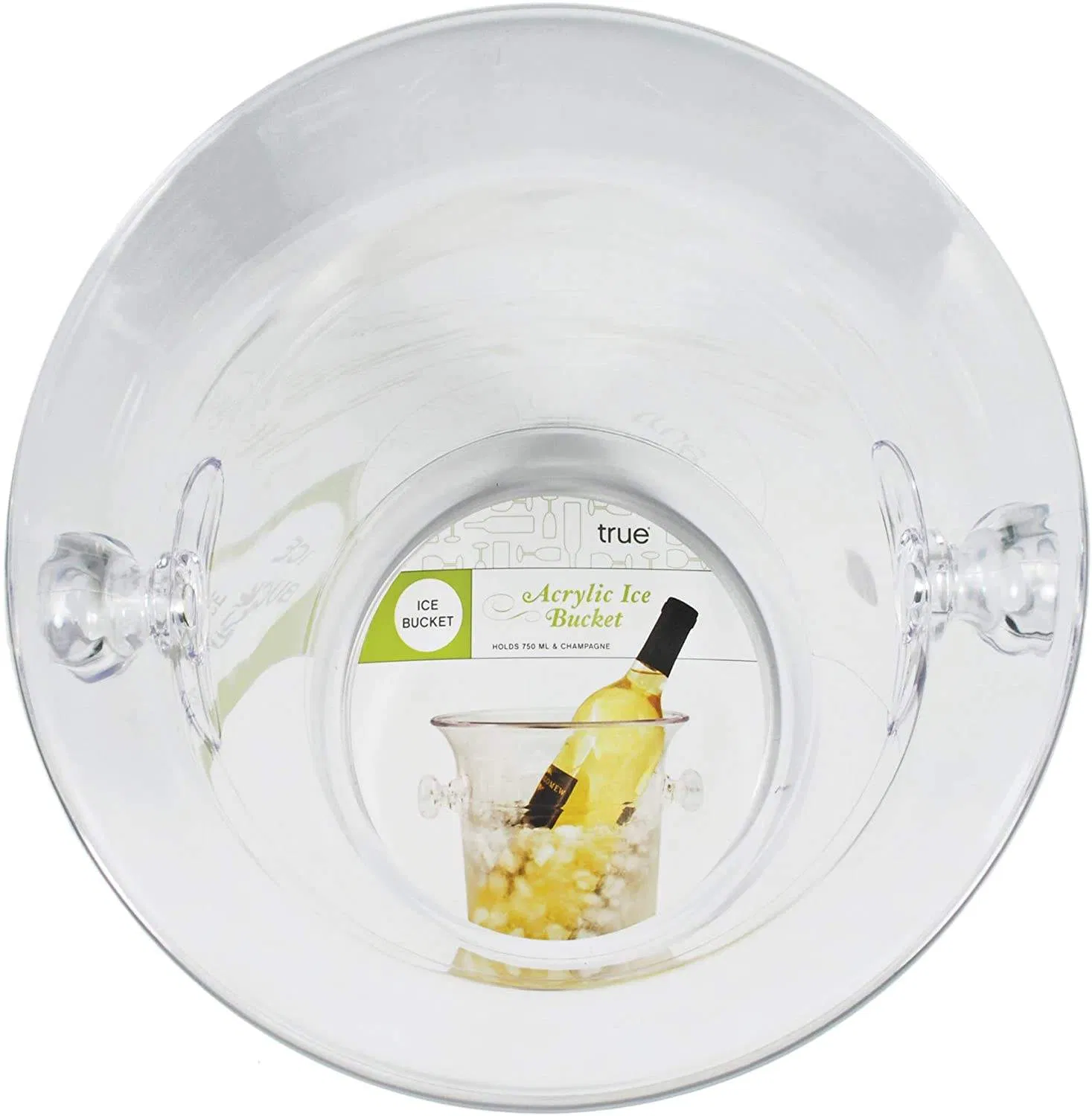 Minimalist Horn Shape Pure Transparent Plastic Ice Wine Bucket