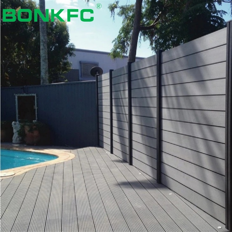Luxury Plastic Composite Fence for Modern Outdoor Living Wood Plastic Composite WPC Composite Decking Waterproof Fire Rated Outdoor Swimming Pool Tile Fence