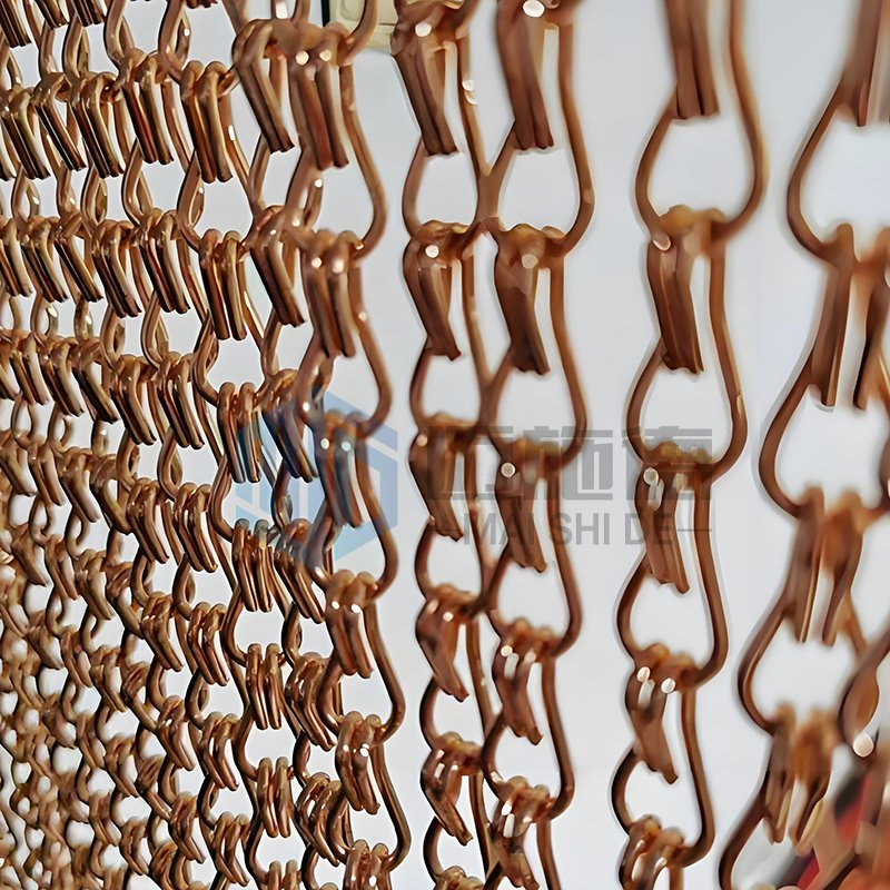 Ceiling Decorative Bespoke Colorful Wave Like Chain Curtains