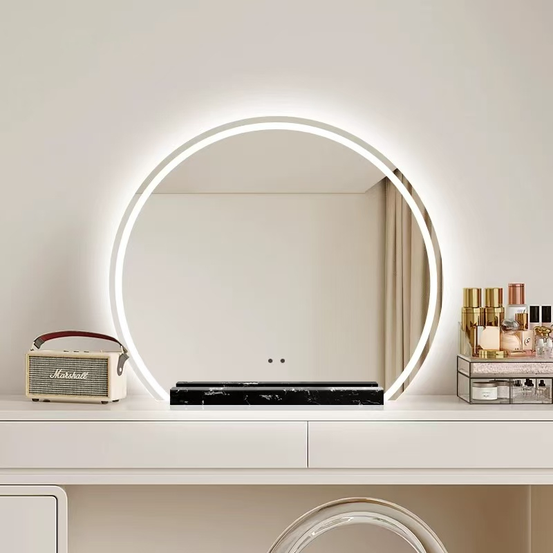 Stone Slab Framed Bathroom Mirror, Waterproof, Moisture-Proof and Scratch-Resistant, Creating a Light Luxury Bathroom Feel.