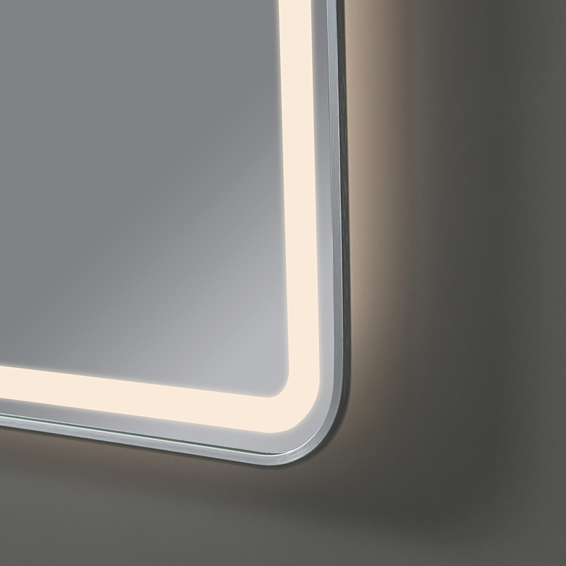 Rectangular Anti-Fog Mirror Hotel Smart LED Bathroom Mirror