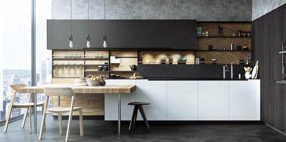 Customized MDF Laminate Kitchen Cabinets