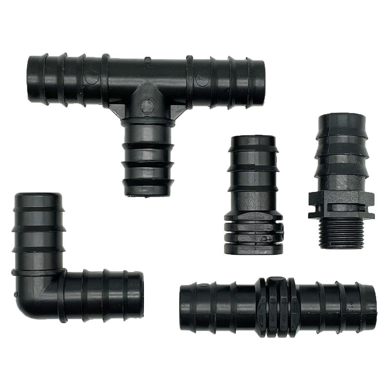 Agriculture Drip Irrigation Drip Pipe LDPE Pipe Black HDPE Barbed Plastic Fittings