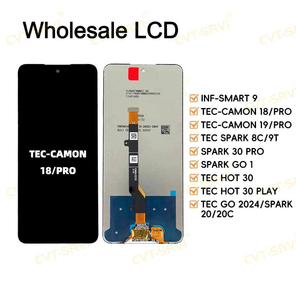 Экран для телефона Tecno: Hot 10I, Note 8, Hot 30I, Hot 50, Pop 5 LTE, Spark 30c