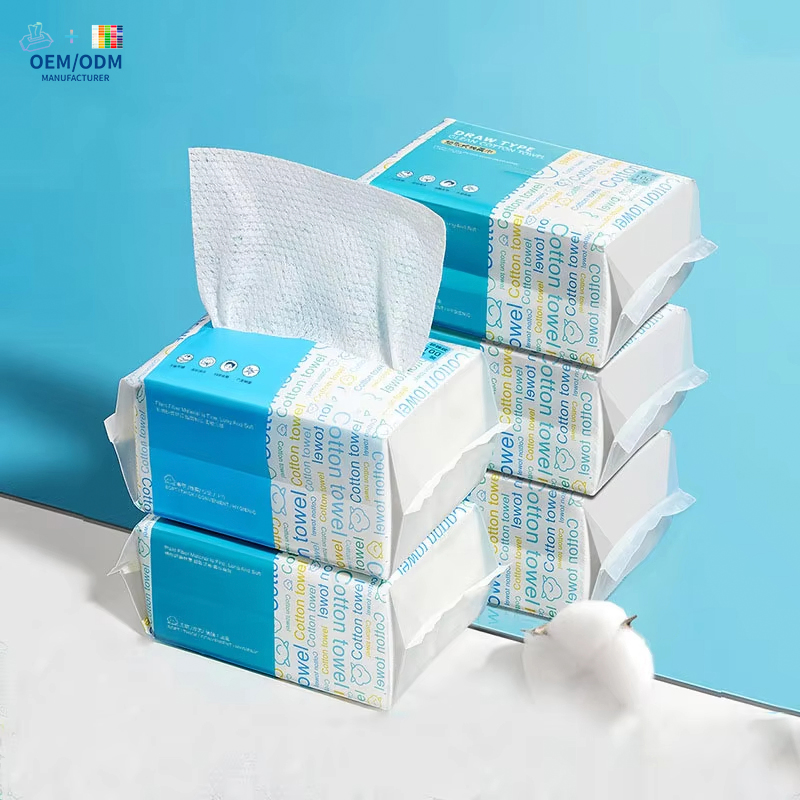 Disposable Face Towel Biodegradable 100% Cotton Adult Baby Sensitive Skin Cleansing Disposable Facial Facial Tissue