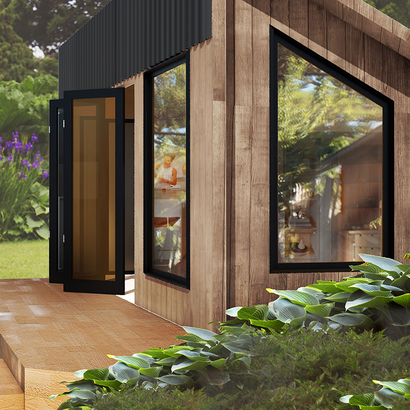 Mobile Prefabricated Tiny House on Wheels Trailer for Living Australia Standard Prefab Log Cabins