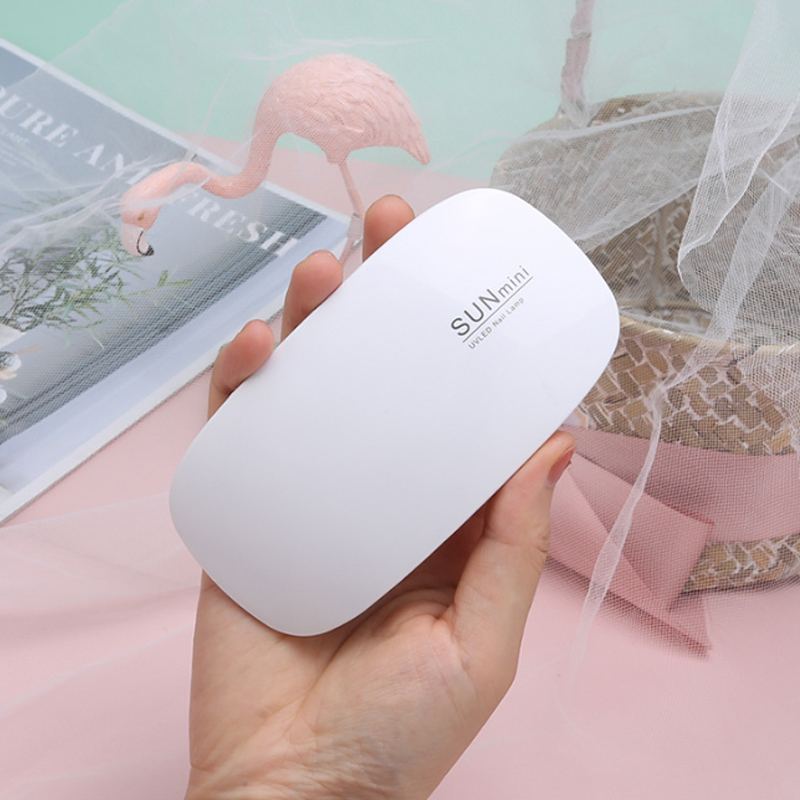 Mini 6W UV LED Nail Lamp Portable Gel Light Mouse Shape Pocket Size Nail Dryer with USB Cable