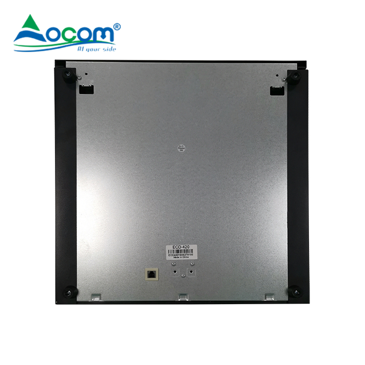 Versatile POS Cash Drawer - Compatible with 5b8c/6b4c Ports, Pluggable Cable & Clean Desk Outlet Design Cash Drawer