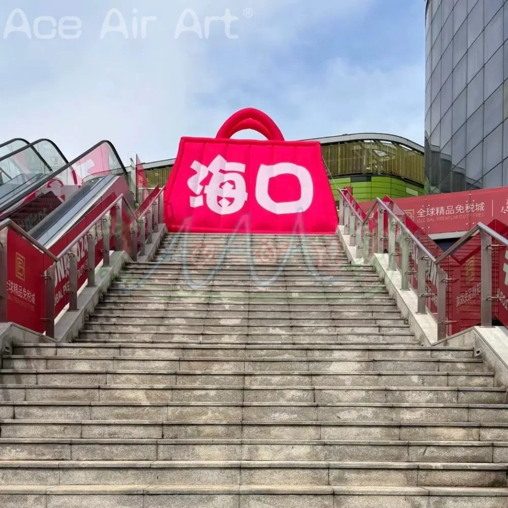 Giant Inflatable Cartoon Fashion Bag with Customize Logo Printed Outdoor Playground Event Decoration Props for Advertising