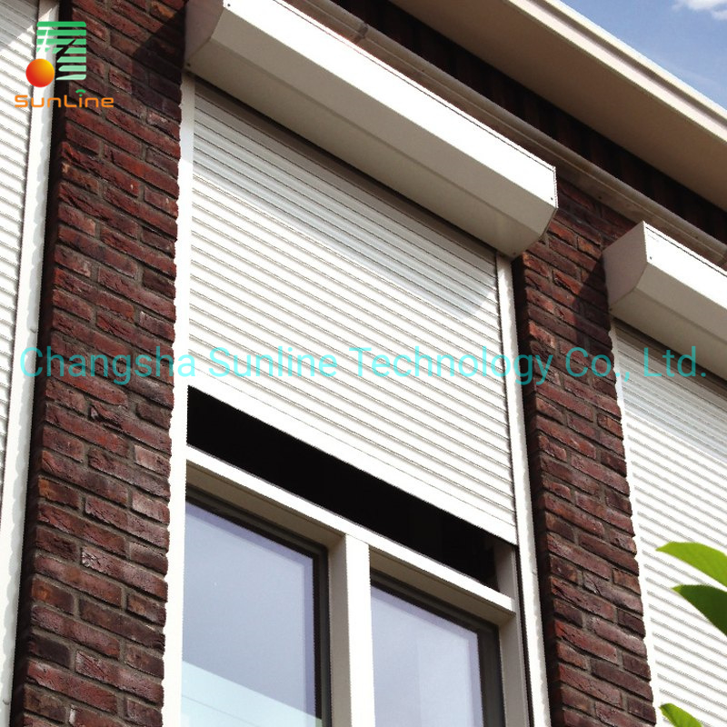 Aluminum Automatic Roller Rolling Shutter Window with Remote Tubular Motor