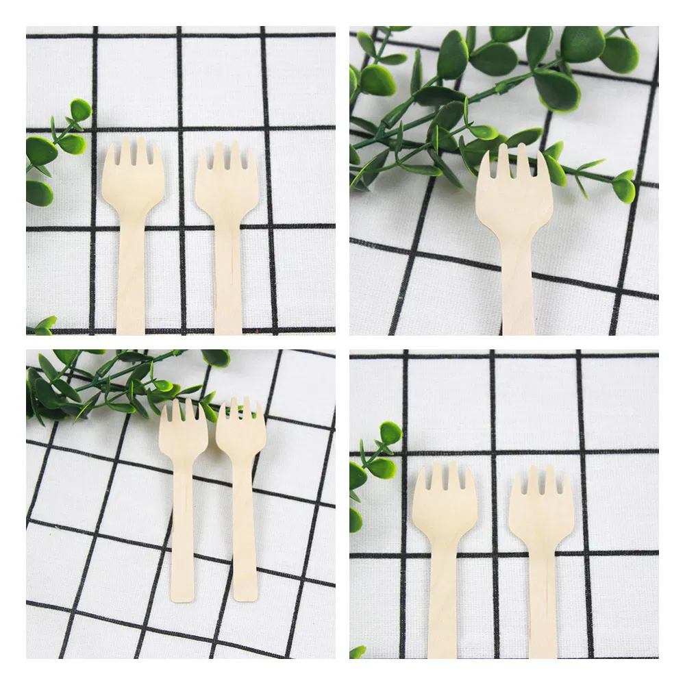 China Manufacturer 100% Natural Compostable Eco Bamboo Cutlery Sporks 104mm Disposable/Biodegradable Bamboo Spork
