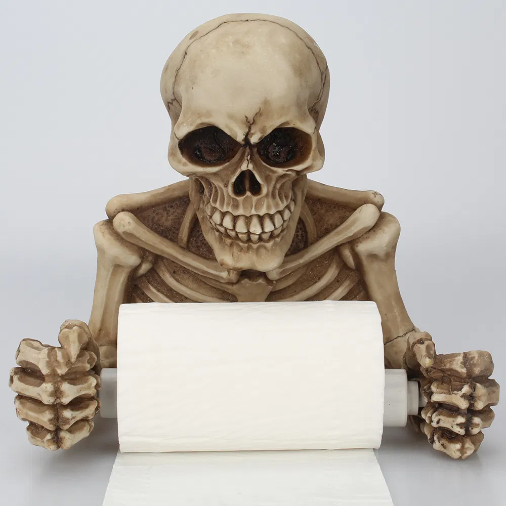 Держатель для туалетной бумаги «Череп» на стену