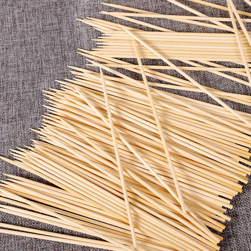 BBQ High Quality Natural Round Bamboo Sticks Cheap Disposable Bamboo Skewer
