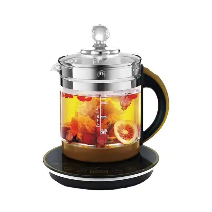 2L Fully Automatic Electric Glass Tea Kettle Rice Cooker with Ceramic Inner Kettles Electric Health Kettles