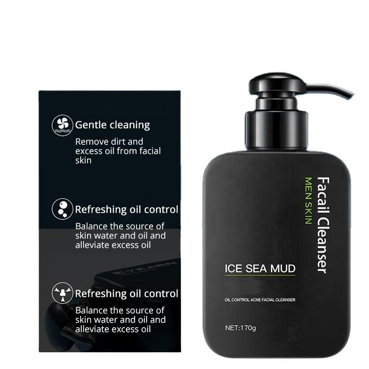 Ice Sea Mud Black Head Removal Men Facial Cleanser