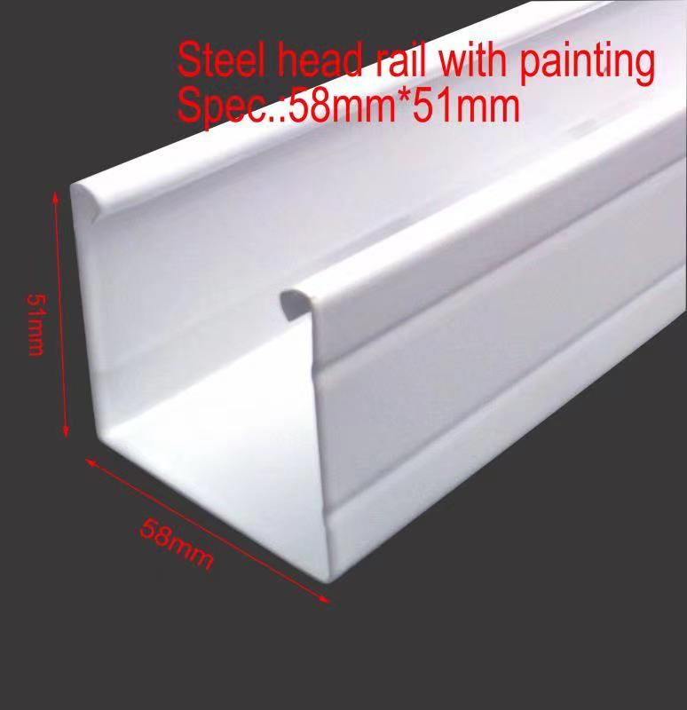 Steel and PVC Toprail for Window Covering Blinds Direct Supply