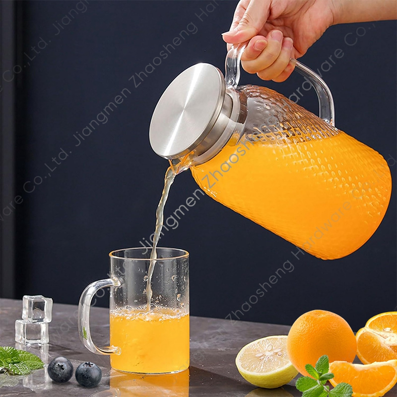 Clear Kettle Heat Cold Resistant Water Pitcher for Lemonade, Milk, Iced Tea, Cold or Hot Drinks