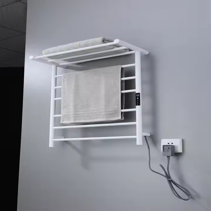 Luxurious Electric Towel Warmer with Sleek Square Tube Design
