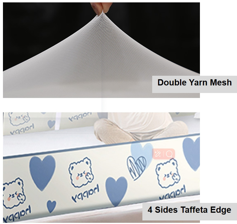 Mosquito Net Tent Canopy Curtains for Beds Pop up King Size Portable Netting with Bottom Baby Adults