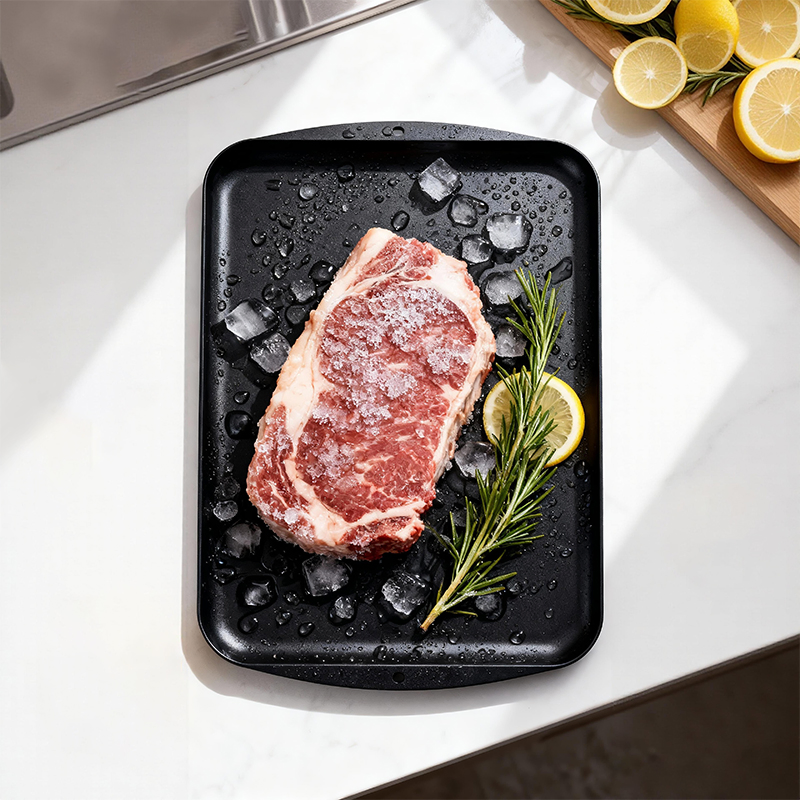 Innovative Drainboard for Defrosting Frozen Meat Quickly and Easily