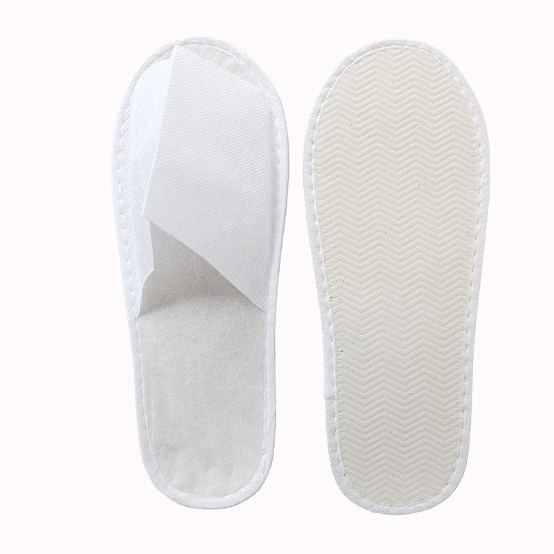 High-Quality Luxury Plush Close-Toe Disposable Portable Hotel Travel SPA Slippers