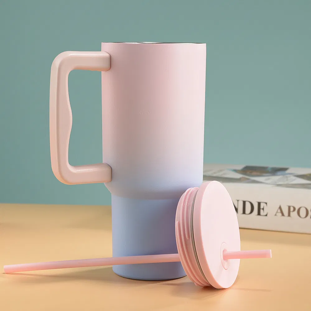 Wholesale Tumbler Cups 30 Oz Stainless Steel Vacuum Insulated Metal Travel Mug Coffee Cup 30oz Water Tumbler with Handle