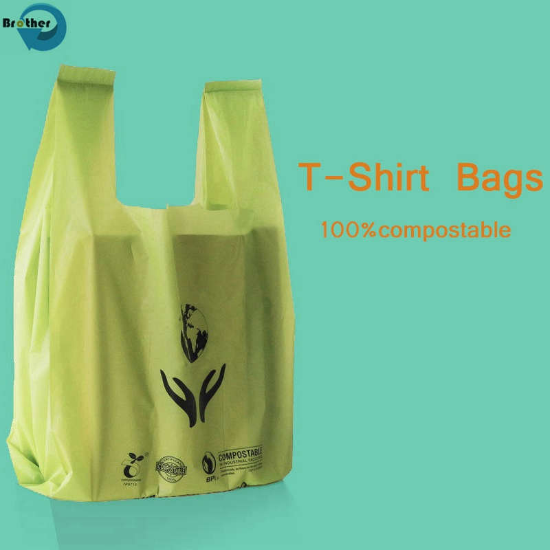 Certified 100%Friendly Corn Starch Compostable Biodegradable Pet Dog Poop Waste Trash Bag with Own Brand