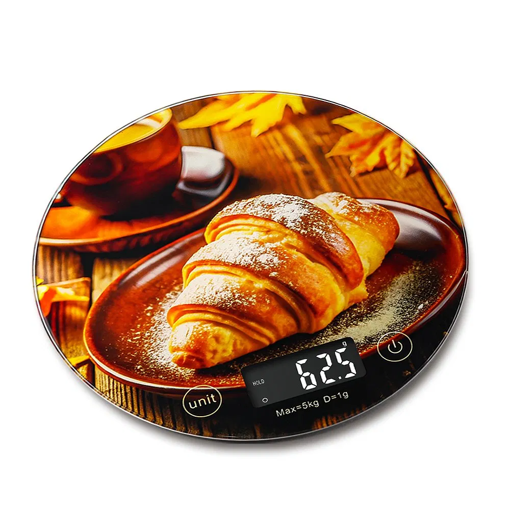 Hot Selling 5kg Bread Making Household Round Fashion Pattern Pocket Scale