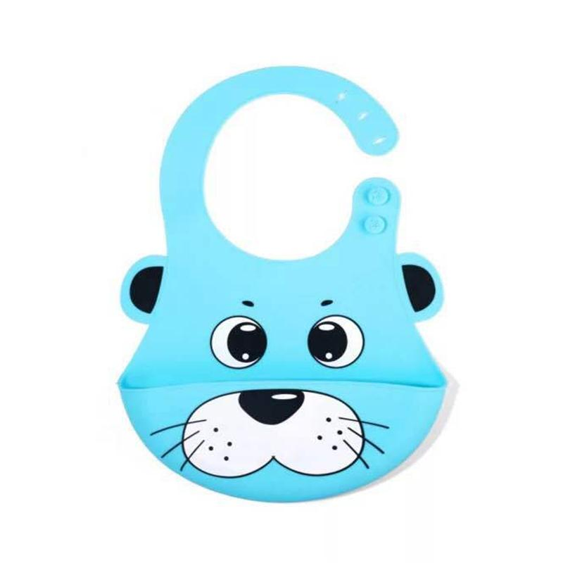 Baby Food Three-Dimensional Waterproof Children's Large Drool Pocket Silicone Bibs