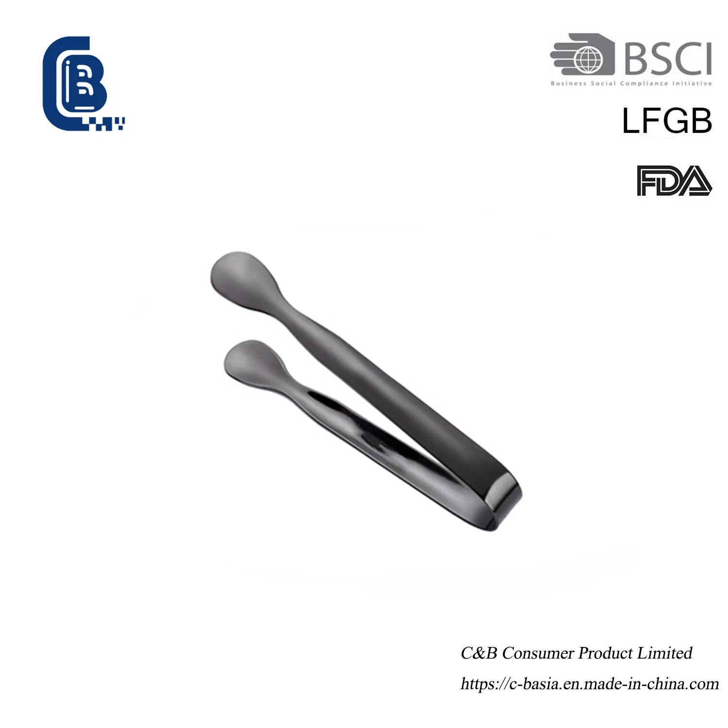 Hot Sell Kitchen Stainless Steel Tweezers: Sugar Clip, Ice Cube & Bar Tongs