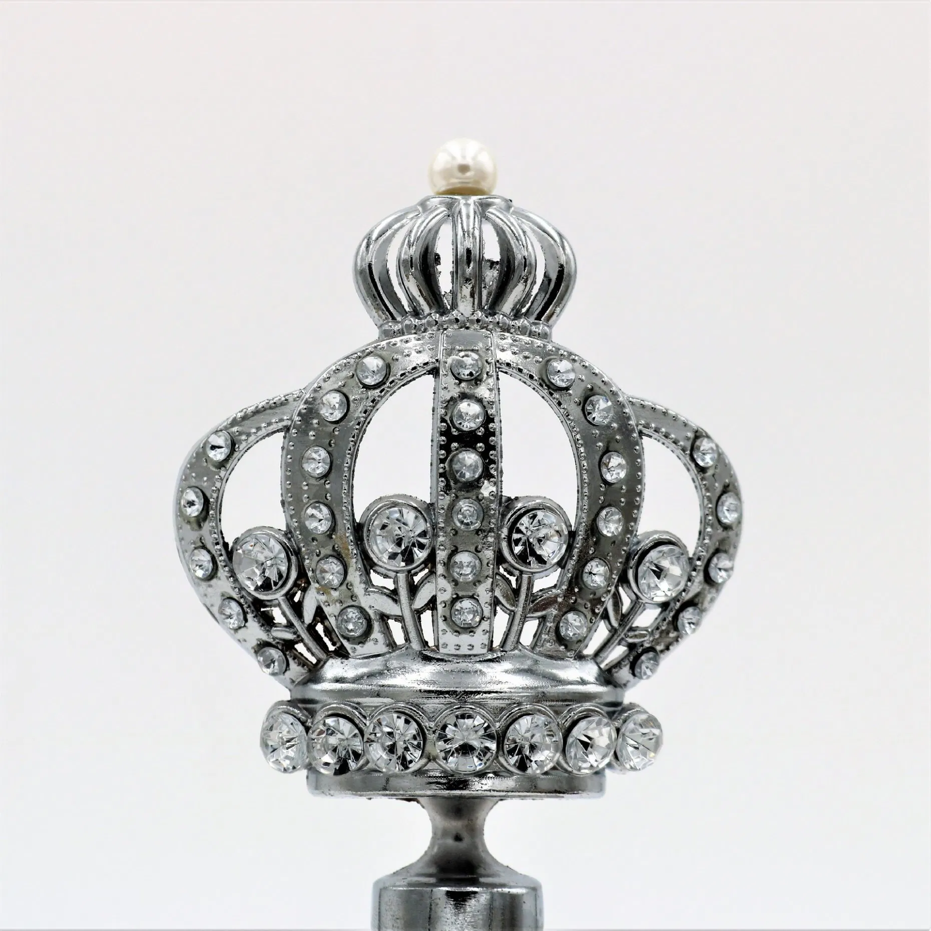 Rhinestone Zinc Alloy 19mm 28mm Iron Accessories Curtain Rod Heads